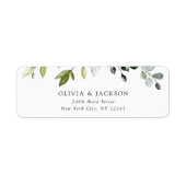 Étiquette Verdure, Feuilles d'Eucalyptus, Mariage botanique (Devant)