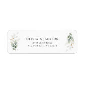 Étiquette Verdure, Feuilles d'Eucalyptus, Mariage botanique (Devant)