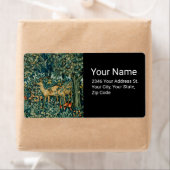 Étiquette VERDURE, LES ANIMAUX FORESTIERS FONT Vert Floral (En situation)