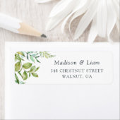 Étiquette Verdure moderne Foliage Feuille Botanique (En situation)