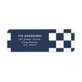 Étiquette Vérification du bord ondulé moderne Noël minimal (Devant)