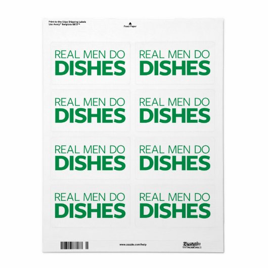 Étiquette Véritables Hommes Do Plats (Feuille entière)