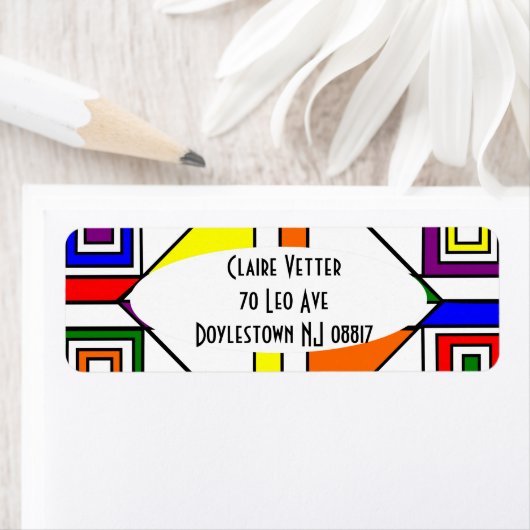 Étiquette Verre Bauhaus (En situation)