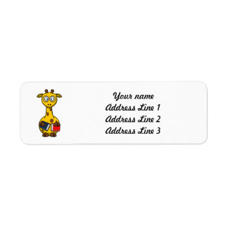 Étiquette Vers de livre Giraffe Art