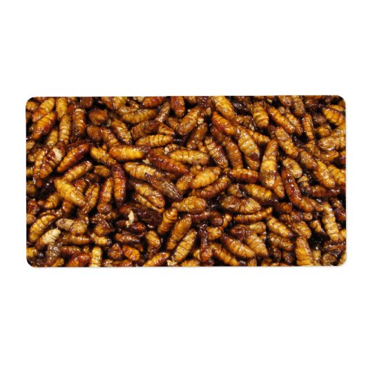 Étiquette Vers de soie frits ... Thai Street Food (Devant)