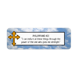 Étiquette Verset biblique religieux et nuages