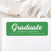Étiquette Vert | Adresse de retour de Graduation de script e (En situation)
