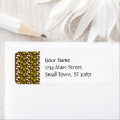 Étiquette Vert blanc Brown Motif Pois (En situation)