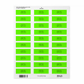 Étiquette Vert Citron (Feuille entière)