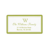 Étiquette Vert classique (Devant)