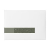 Étiquette vert de mousse personnalisé - Matte & Sp (Devant)