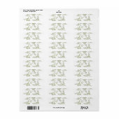 Étiquette vert de printemps (Feuille entière)