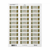 Étiquette Vert et marbre d'or (Feuille entière)