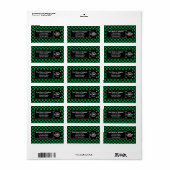 Étiquette Vert et noir - Petite entreprise distincte (Feuille entière)