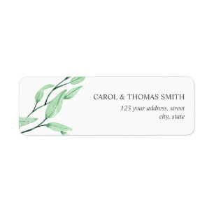 Étiquette Vert éthérée   MARIAGE PERSONNALISÉ