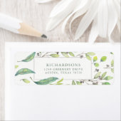 Étiquette Vert feuilles | Aquarelle tendance (En situation)