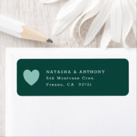 Vert foncé avec Mariage de coeur