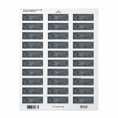 Étiquette Vert Noir Gris Marbre Moderne Designer Chic (Feuille entière)