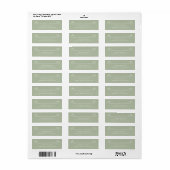 Étiquette vert sauge (Feuille entière)