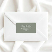 Étiquette Vert sauge | Adresse de retour de mariage simple