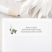 Étiquette Vert sauge floral mariage | (En situation)