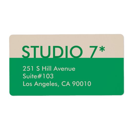 Étiquette Vert - série naturelle (Devant)