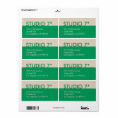 Étiquette Vert - série naturelle (Feuille entière)