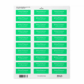 Étiquette Vert uni clair (Feuille entière)