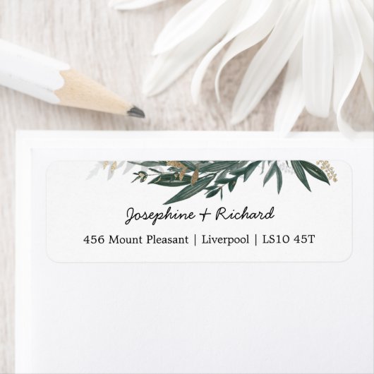 Étiquette Vert Vintage (En situation)