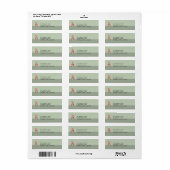 Étiquette verte de l'adresse de retour (Feuille entière)