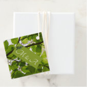 Étiquette verte Feuille Mariage Merci Favoriser (En situation)