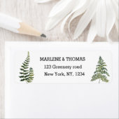 Étiquette Verte Foliage Aquarelle Mariage botanique (En situation)