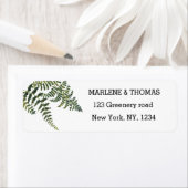 Étiquette Verte Foliage Aquarelle Mariage botanique (En situation)