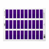 Étiquette vertical de dégradé violet - personnalis (Feuille entière)