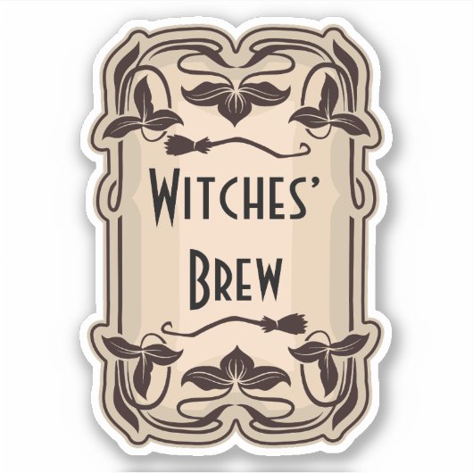 Étiquette vertical de l'apothèque des sorcières (Devant)