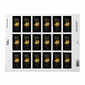 Étiquette vertical de sirop d'érable à feuille d'é (Feuille entière)