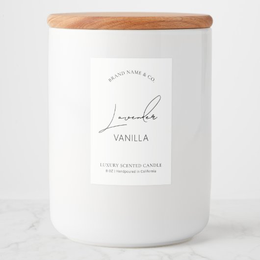 Étiquette vertical minimaliste simple d'emballage (Devant)