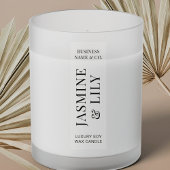 Étiquette vertical translucide minimaliste à bougi