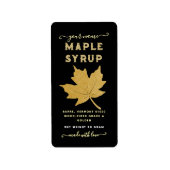 Étiquette verticale sirop d'érable feuille d'érabl (Devant)