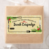 Étiquette Vêtements de Noël nourriture de vacances cuisine (En situation)