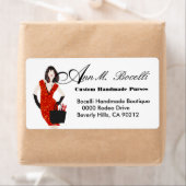 Étiquette Vêtements Empreintes de léopard (En situation)