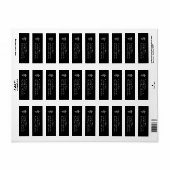 Étiquette Veterinarian Graduation Black Silver (Feuille entière)