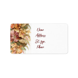 Étiquette Vibe vintage art floral Retourner Adresse Label