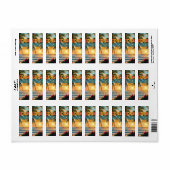 Étiquette Vibes d'été Carnet tropical (Feuille entière)