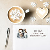 Étiquette Vibes d'hiver Rocky Mountain Bighorn Sheep - Retou