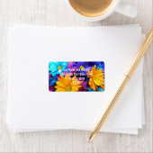 Étiquette Vibrant Gerbera Daisy (En situation)