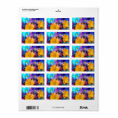 Étiquette Vibrant Gerbera Daisy (Feuille entière)