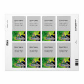 Étiquette VIBRATIONS DE MATIÈRE GREEN EMERALD jaune gris (Feuille entière)
