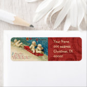 Étiquette Victorian Christmas Children Retourner l'adresse É (En situation)
