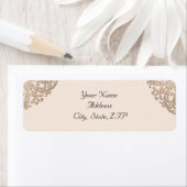 Étiquette Victorian Gold Filigree Adresse de retour (En situation)